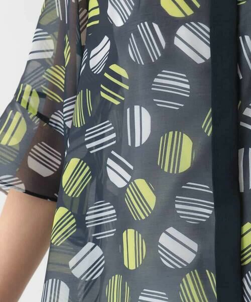 HIROKO BIS / ヒロコビス シャツ・ブラウス | ストライプドット柄プリントブラウス /洗濯機で洗える | 詳細8