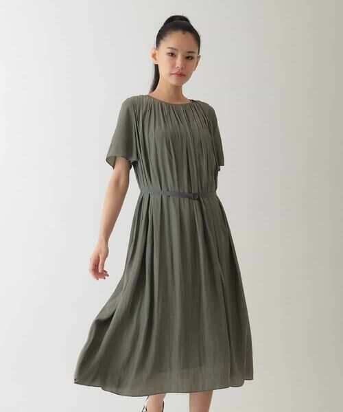 HIROKO BIS / ヒロコビス ロング・マキシ丈ワンピース | タックデザインワンピース /洗濯機で洗える | 詳細10