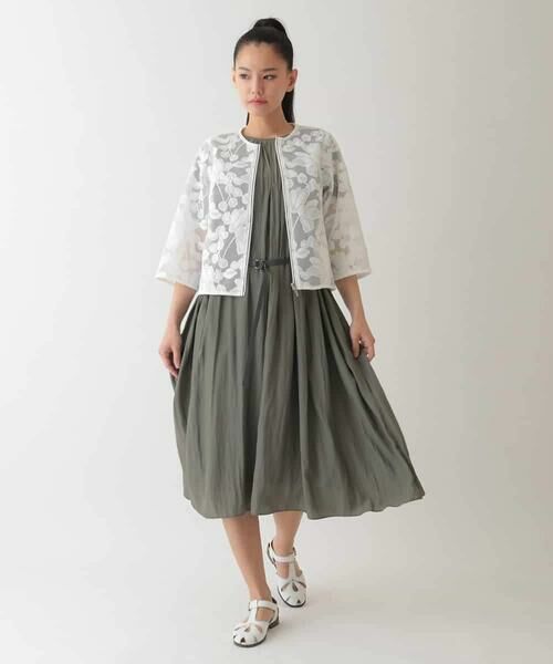 HIROKO BIS / ヒロコビス ロング・マキシ丈ワンピース | タックデザインワンピース /洗濯機で洗える | 詳細16