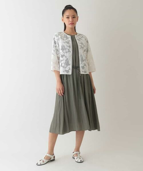 HIROKO BIS / ヒロコビス ロング・マキシ丈ワンピース | タックデザインワンピース /洗濯機で洗える | 詳細17