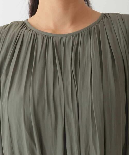 HIROKO BIS / ヒロコビス ロング・マキシ丈ワンピース | タックデザインワンピース /洗濯機で洗える | 詳細3