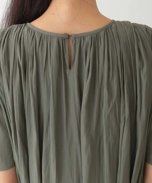 HIROKO BIS / ヒロコビス ロング・マキシ丈ワンピース | タックデザインワンピース /洗濯機で洗える | 詳細4