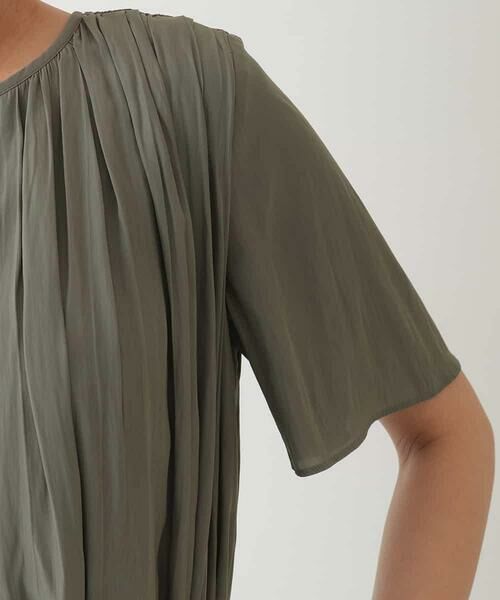 HIROKO BIS / ヒロコビス ロング・マキシ丈ワンピース | タックデザインワンピース /洗濯機で洗える | 詳細5