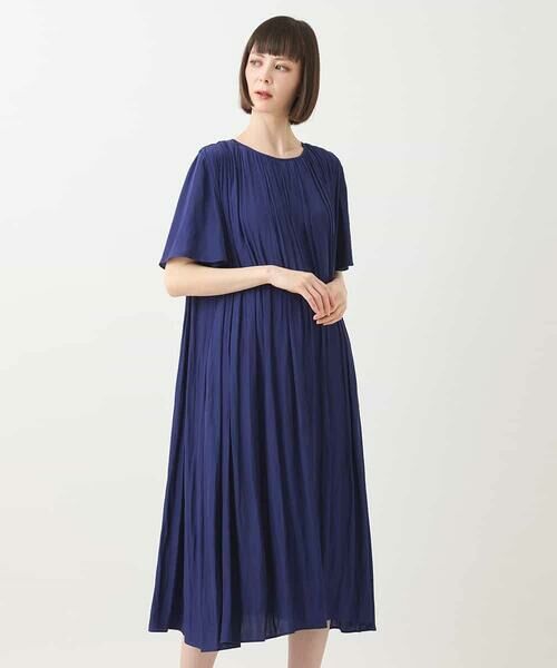 HIROKO BIS / ヒロコビス ロング・マキシ丈ワンピース | タックデザインワンピース /洗濯機で洗える | 詳細26