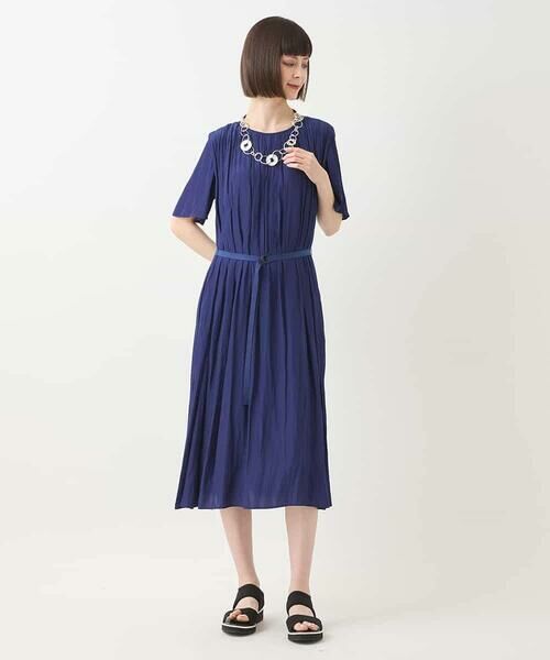 HIROKO BIS / ヒロコビス ロング・マキシ丈ワンピース | タックデザインワンピース /洗濯機で洗える | 詳細28