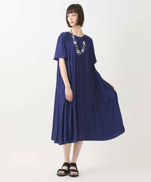 HIROKO BIS / ヒロコビス ロング・マキシ丈ワンピース | タックデザインワンピース /洗濯機で洗える | 詳細29