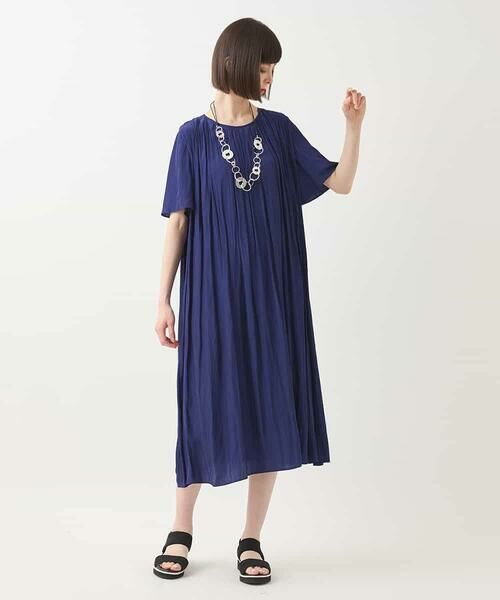 HIROKO BIS / ヒロコビス ロング・マキシ丈ワンピース | タックデザインワンピース /洗濯機で洗える | 詳細30