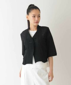 HIROKO BIS / ヒロコビス カーディガン・ボレロ | チュールフリルニットカーディガン /洗える