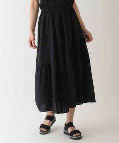 HIROKO BIS / ヒロコビス ロング・マキシ丈スカート | バルーン×ティアードMIXデザインスカート /洗濯機で洗える