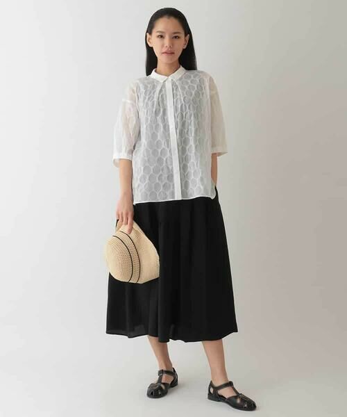 HIROKO BIS / ヒロコビス ロング・マキシ丈スカート | バルーン×ティアードMIXデザインスカート /洗濯機で洗える | 詳細12