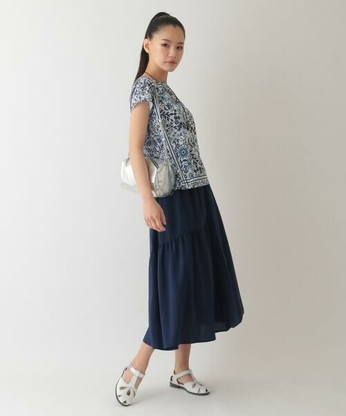 HIROKO BIS / ヒロコビス ロング・マキシ丈スカート | バルーン×ティアードMIXデザインスカート /洗濯機で洗える | 詳細17
