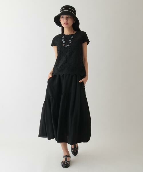 HIROKO BIS / ヒロコビス ロング・マキシ丈スカート | バルーン×ティアードMIXデザインスカート /洗濯機で洗える | 詳細18