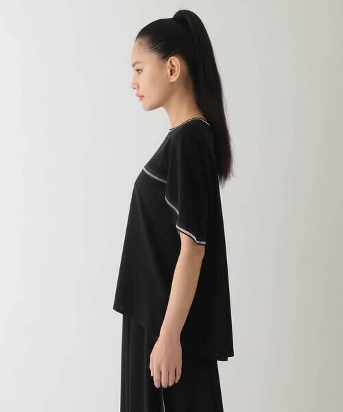 HIROKO BIS / ヒロコビス カットソー | 【接触冷感】ラインアクセントジャージーカットソー /洗える | 詳細1