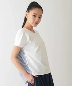 HIROKO BIS / ヒロコビス カットソー | 【UV/遮熱性/接触冷感】バックジョイントフレンチスリーブカットソー /洗濯機で洗える