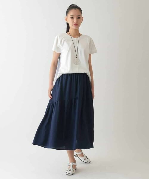 HIROKO BIS / ヒロコビス カットソー | 【UV/遮熱性/接触冷感】バックジョイントフレンチスリーブカットソー /洗濯機で洗える | 詳細12