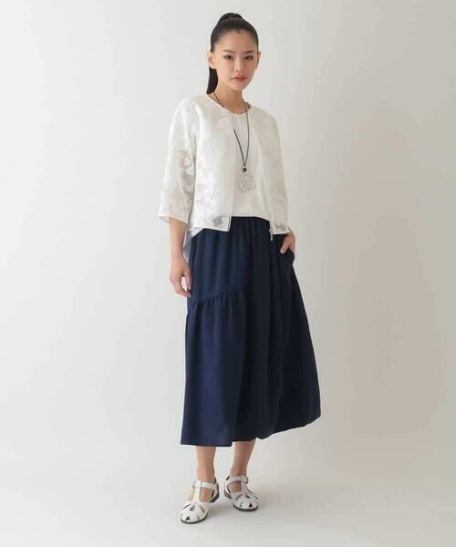 HIROKO BIS / ヒロコビス カットソー | 【UV/遮熱性/接触冷感】バックジョイントフレンチスリーブカットソー /洗濯機で洗える | 詳細13