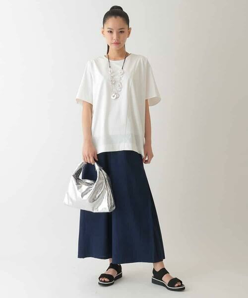 HIROKO BIS / ヒロコビス カットソー | 【UV/遮熱性/接触冷感】アシメ切り替えジョイントカットソー /洗濯機で洗える | 詳細11