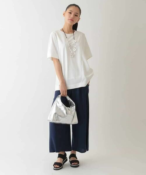 HIROKO BIS / ヒロコビス カットソー | 【UV/遮熱性/接触冷感】アシメ切り替えジョイントカットソー /洗濯機で洗える | 詳細12