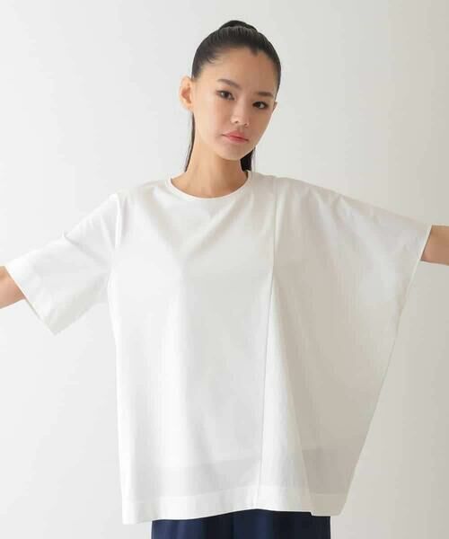 HIROKO BIS / ヒロコビス カットソー | 【UV/遮熱性/接触冷感】アシメ切り替えジョイントカットソー /洗濯機で洗える | 詳細9