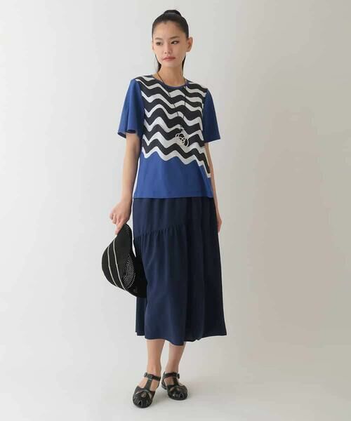 HIROKO BIS / ヒロコビス カットソー | 幾何学柄プリントカットプルオーバー /洗える | 詳細14