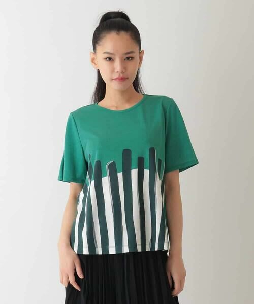 HIROKO BIS / ヒロコビス カットソー | 幾何学柄プリントカットプルオーバー /洗える | 詳細8