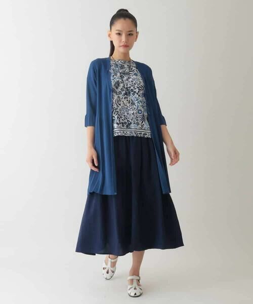 HIROKO BIS / ヒロコビス カットソー | フラワープリントフレンチスリーブカットソー /洗濯機で洗える | 詳細17