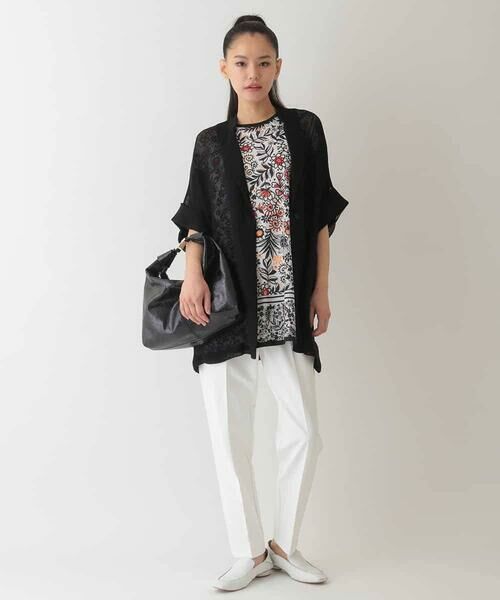 HIROKO BIS / ヒロコビス チュニック | フラワープリントチュニックカットソー /洗濯機で洗える | 詳細12