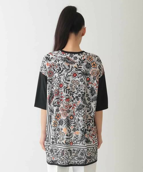 HIROKO BIS / ヒロコビス チュニック | フラワープリントチュニックカットソー /洗濯機で洗える | 詳細2
