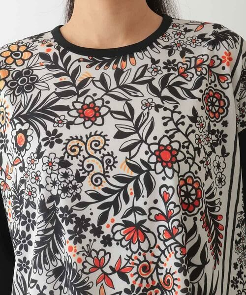 HIROKO BIS / ヒロコビス チュニック | フラワープリントチュニックカットソー /洗濯機で洗える | 詳細3