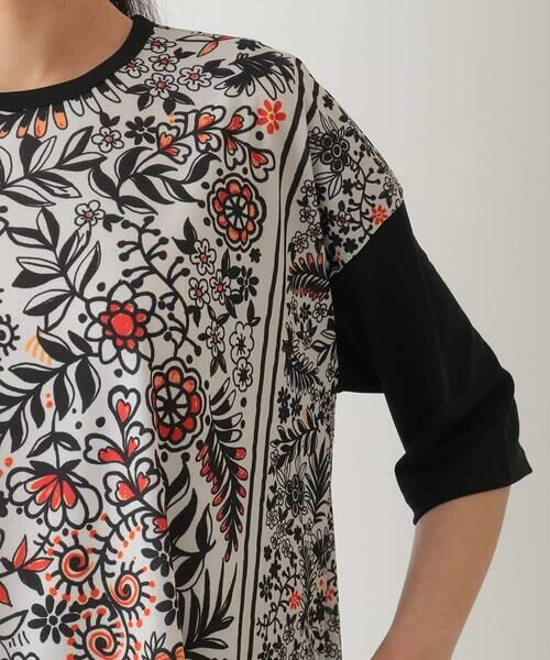 HIROKO BIS / ヒロコビス チュニック | フラワープリントチュニックカットソー /洗濯機で洗える | 詳細5