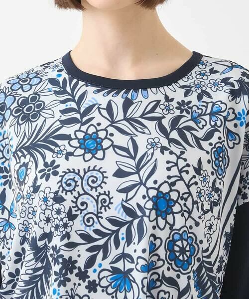 HIROKO BIS / ヒロコビス チュニック | フラワープリントチュニックカットソー /洗濯機で洗える | 詳細16