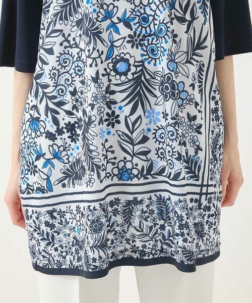 HIROKO BIS / ヒロコビス チュニック | フラワープリントチュニックカットソー /洗濯機で洗える | 詳細19