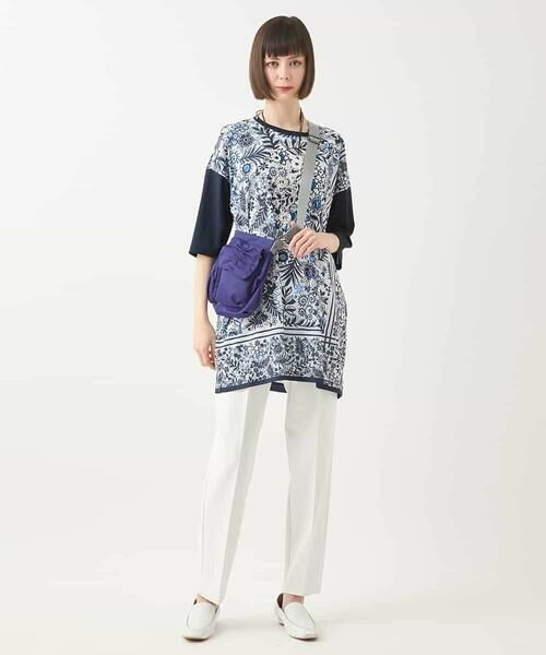 HIROKO BIS / ヒロコビス チュニック | フラワープリントチュニックカットソー /洗濯機で洗える | 詳細22