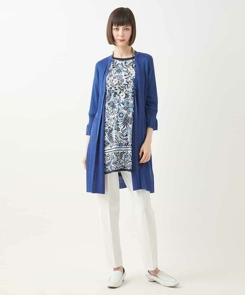 HIROKO BIS / ヒロコビス チュニック | フラワープリントチュニックカットソー /洗濯機で洗える | 詳細23