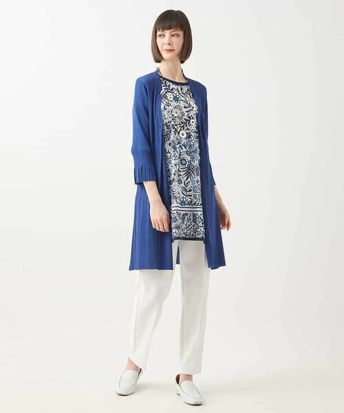 HIROKO BIS / ヒロコビス チュニック | フラワープリントチュニックカットソー /洗濯機で洗える | 詳細24