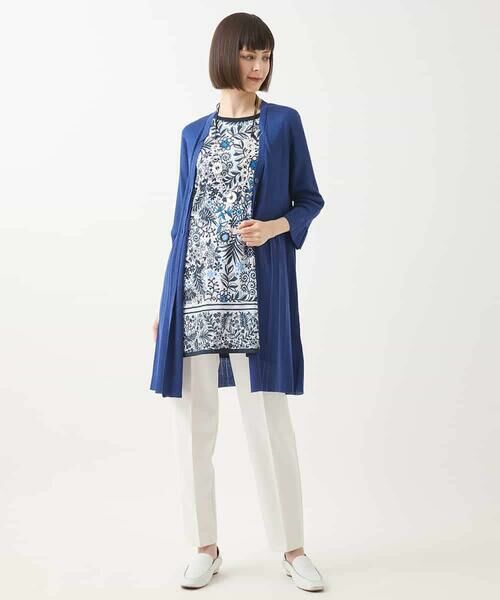 HIROKO BIS / ヒロコビス チュニック | フラワープリントチュニックカットソー /洗濯機で洗える | 詳細25