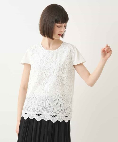 HIROKO BIS / ヒロコビス カットソー | フラワーデコ刺繍ブラウス /洗える | 詳細8