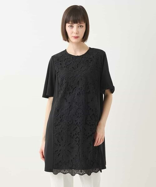 HIROKO BIS / ヒロコビス チュニック | カットワークデコ刺繍チュニック /洗える | 詳細1