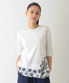 HIROKO BIS / ヒロコビス カットソー | ストライプドットジョイントヘムカットソー /洗える