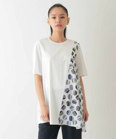 ヒロコビスHIROKO BIS ネイティブ柄パワーネットVネックTシャツ ベージュ他M位 【レディース】 セール】 フラワーモチーフデザインチュニック /洗える