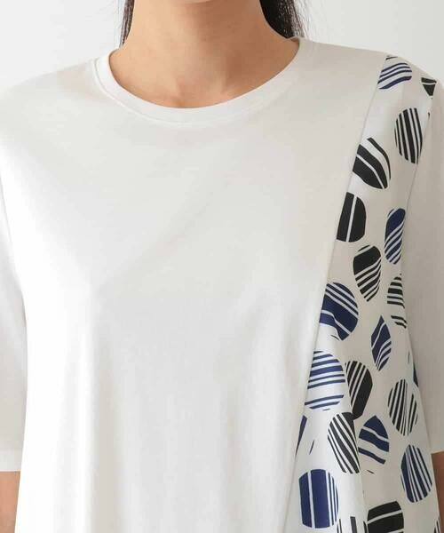 HIROKO BIS / ヒロコビス チュニック | ストライプドットイレギュラーヘムカットソー /洗える | 詳細3