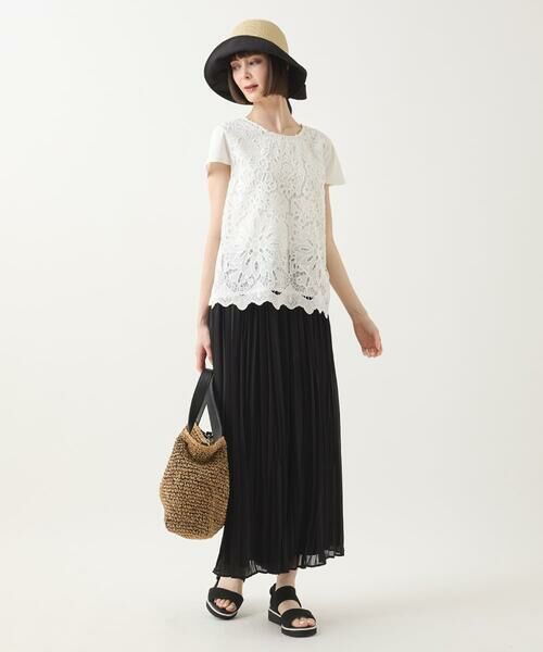 HIROKO BIS / ヒロコビス その他パンツ | ジョーゼットプリーツワイドパンツ /洗える | 詳細7