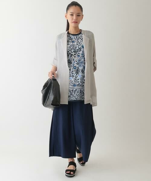 HIROKO BIS / ヒロコビス その他パンツ | リネンライクドライイージーワイドパンツ /洗濯機で洗える | 詳細12