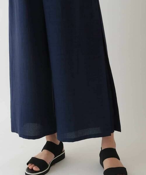 HIROKO BIS / ヒロコビス その他パンツ | リネンライクドライイージーワイドパンツ /洗濯機で洗える | 詳細6