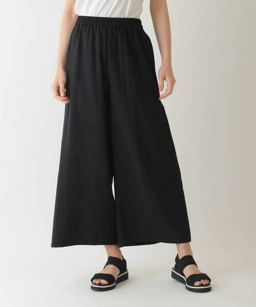 HIROKO BIS / ヒロコビス その他パンツ | リネンライクドライイージーワイドパンツ /洗濯機で洗える | 詳細9