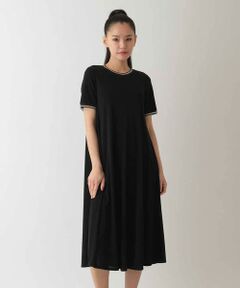 HIROKO BIS / ヒロコビス ロング・マキシ丈ワンピース | 【接触冷感】ラインアクセントジャージーワンピース /洗える