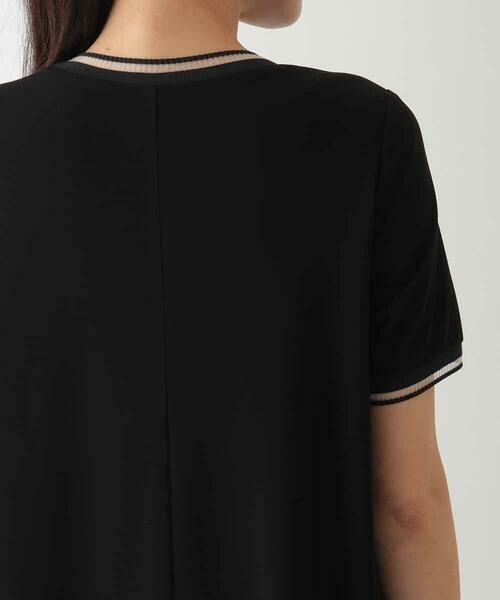 HIROKO BIS / ヒロコビス ロング・マキシ丈ワンピース | 【接触冷感】ラインアクセントジャージーワンピース /洗える | 詳細4