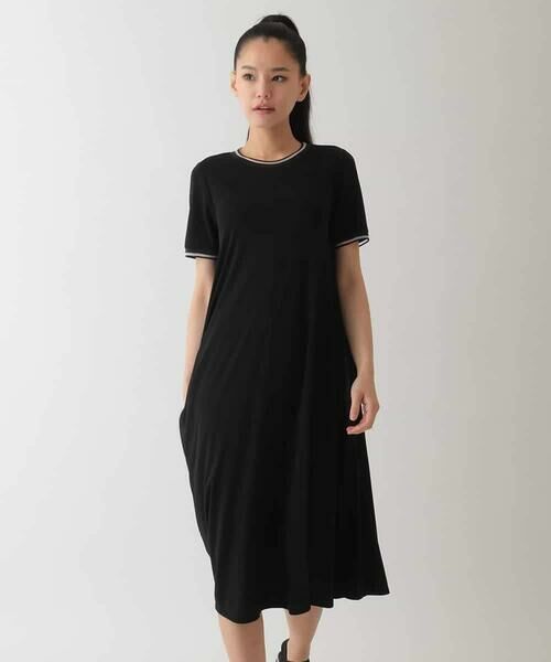 HIROKO BIS / ヒロコビス ロング・マキシ丈ワンピース | 【接触冷感】ラインアクセントジャージーワンピース /洗える | 詳細8