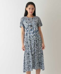 HIROKO BIS / ヒロコビス ロング・マキシ丈ワンピース | フラワープリントAラインワンピース /洗濯機で洗える