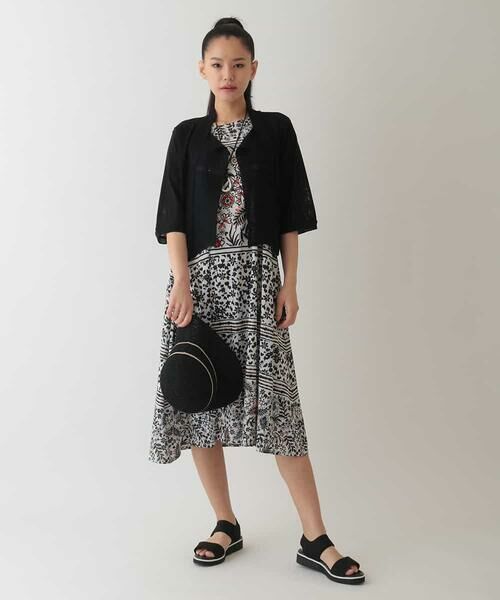 HIROKO BIS / ヒロコビス ロング・マキシ丈ワンピース | フラワープリントAラインワンピース /洗濯機で洗える | 詳細11